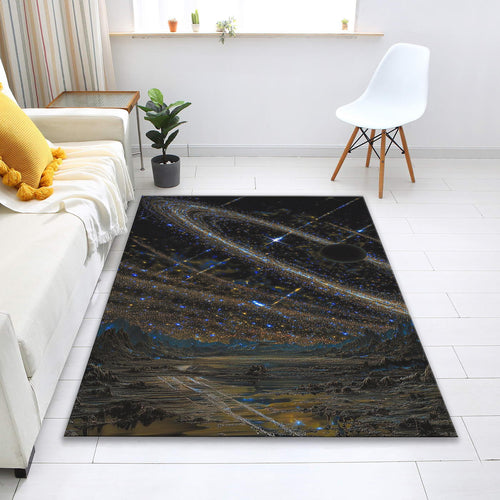 Custom Space Rug, Galaxy Area Rug, Kids Room Decor
