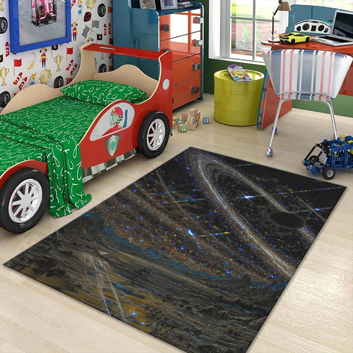 Custom Space Rug, Galaxy Area Rug, Kids Room Decor