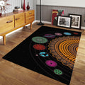 Solar System Area Rug, Modern Galaxy Decor, Personalized Rug