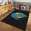 Earth Illustration Area Rug, Personalized Modern Home Decor