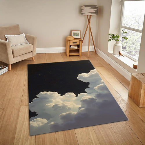 Cloudscape Area Rug, Modern Celestial Design, Custom Size
