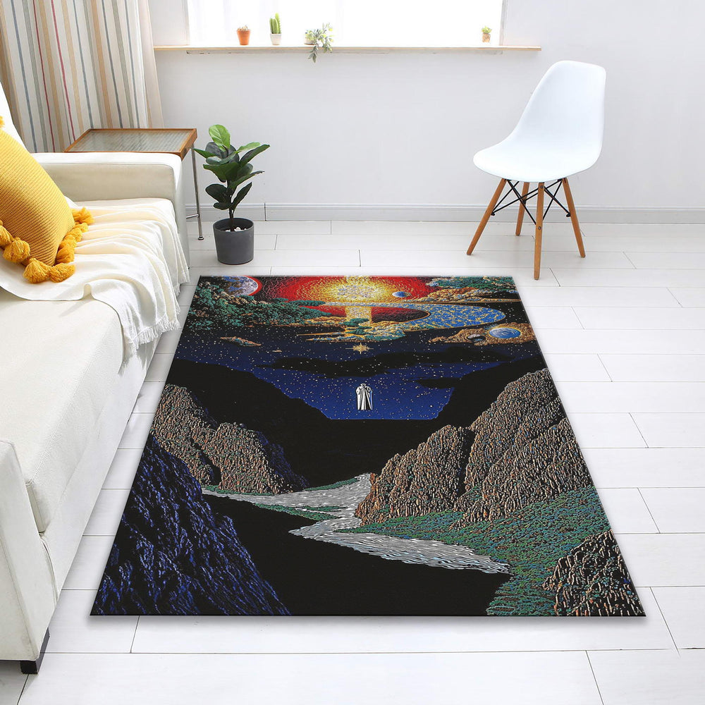Abstract Landscape Rug, Modern Art, Custom Area Rug