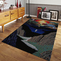 Abstract Landscape Rug, Modern Art, Custom Area Rug