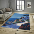Coastal Cliff House Rug, Modern Home Decor, Personalized Rug