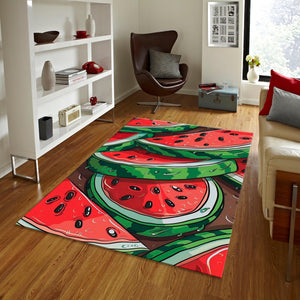 Personalized Watermelon Design Rug, Modern Home Decor