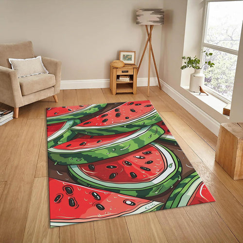 Personalized Watermelon Design Rug, Modern Home Decor