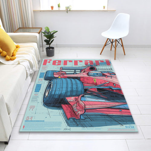Ferrari F1 Rug Ferrari F1 Rug Formula 1 Racing Carpet for Garage