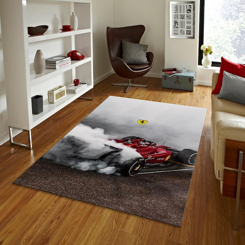 Ferrari F1 Rug, Personalized F1 Ferrari Rug