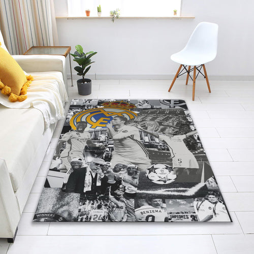 Real Madrid Rug Custom Design Football Carpet for Garage & Kids