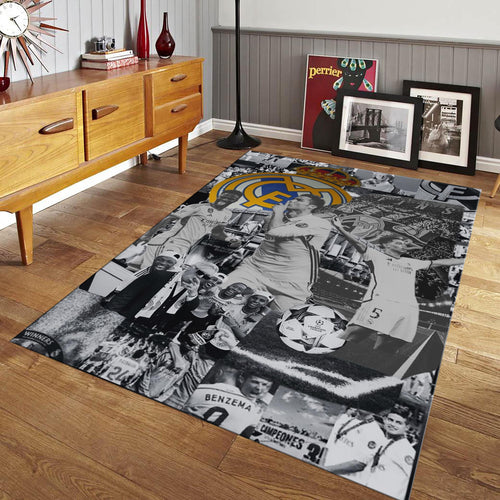 Real Madrid Rug Custom Design Football Carpet for Garage & Kids