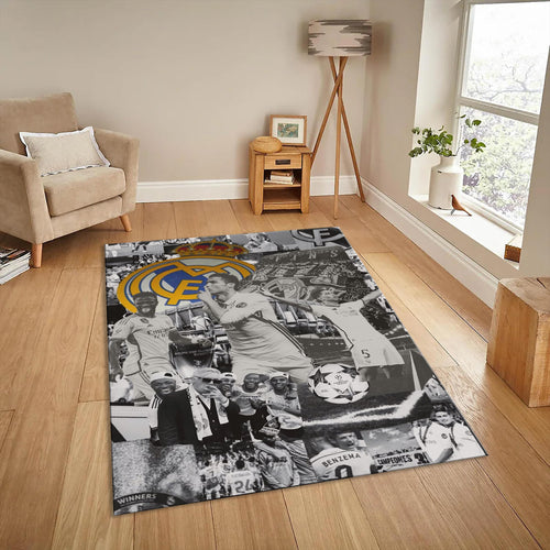 Real Madrid Rug Custom Design Football Carpet for Garage & Kids