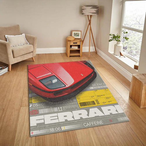 Ferrari F1 Rug, Ferrari F40 Car Rug: Sports Decor