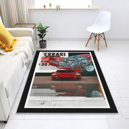 Ferrari F1 Rug, Ferrari F40 Car Rug