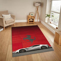 Ferrari F1 Rug, Ferrari Car Print Rug: Modern Sports Car Decor