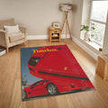 Ferrari F1 Rug, Ferrari Car Print Rug