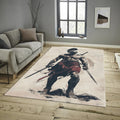 Personalized Warrior Rug, Ancient Spartan Design, Home Decor