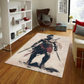 Personalized Warrior Rug, Ancient Spartan Design, Home Decor