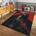 Customizable Graphic Rug, Gothic Skull Art, Personalized Home