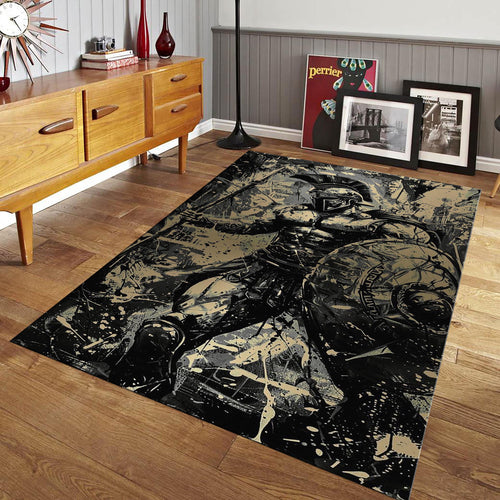 Warrior Rug, Personalized Home Decor Rug