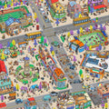 Colorful Town Play Mat, Kids Room Rug, Washable Nursery Decor