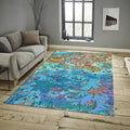 Colorful Town Play Mat, Washable Kids Rug, Nursery Decor