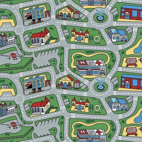 Car City Play Mat, Kids Road Rug, Personalized Children's Rug