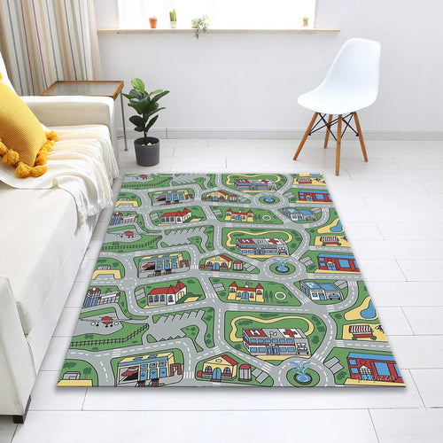 Car City Play Mat, Kids Road Rug, Personalized Children's Rug