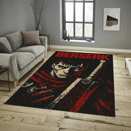 Berserk Anime Rug, Game Room Decor, Custom Art Rug
