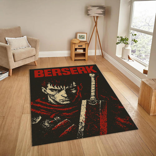 Berserk Anime Rug, Game Room Decor, Custom Art Rug