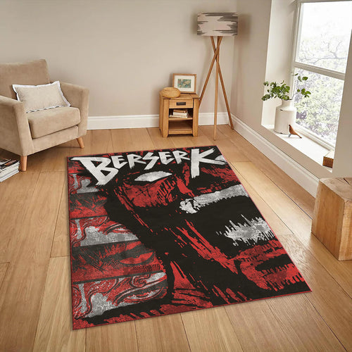 Berserk Anime Rug, Game Room Decor, Custom Washable Rug