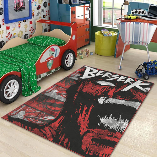 Berserk Anime Rug, Game Room Decor, Custom Washable Rug