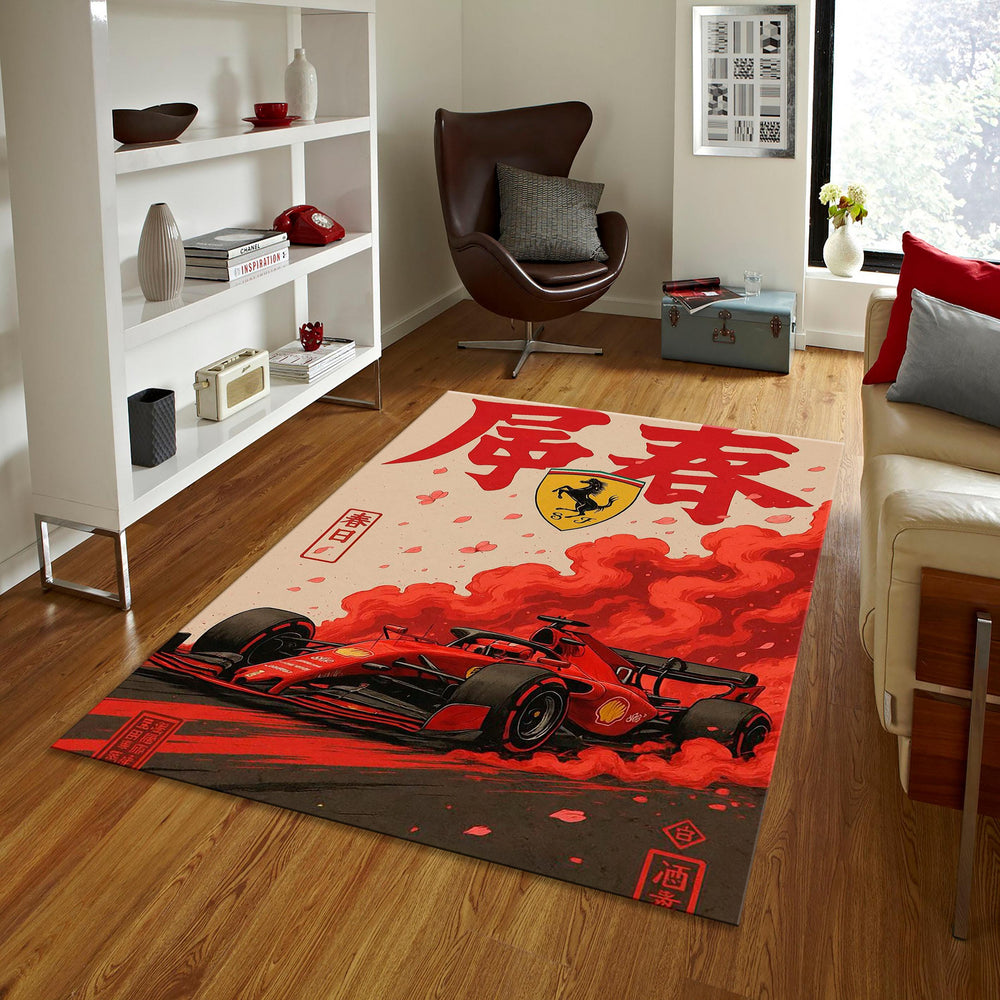 Ferrari F1 Rug Ferrari F1 Rug Formula 1 Racing Carpet for Garage