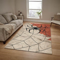 Gothic Spider Web Area Rug Witchy Halloween Living Room Carpet