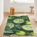 Abstract Green Lime Pattern Rug: Modern Kitchen Saloon Decor