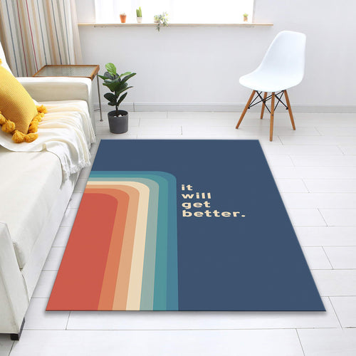 It Will Get Better Personalized Rug, Modern Colorful Decor