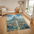 Abstract Land Rug, Custom Kid Room Rug, Colorful Decor