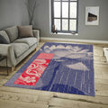 Custom Lotus Area Rug, Elegant Home Decor, Personalized Design