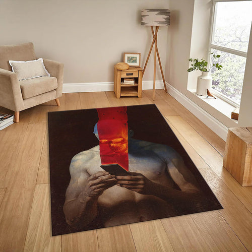 Personalized Skull Art Rug, Modern Home Decor, Any Size