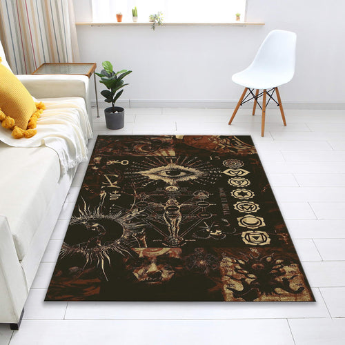 Dark Art Area Rug, Occult Design, Custom Sizes