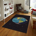 Earth Illustration Area Rug, Personalized Modern Home Decor