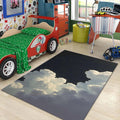 Cloudscape Area Rug, Modern Celestial Design, Custom Size