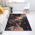 Personalized Abstract Rug, Space Galaxy Design, Modern Home Decor