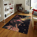 Personalized Abstract Rug, Space Galaxy Design, Modern Home Decor