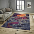 Dragon Area Rug, Custom Oriental Dragon Design, Modern Home Decor