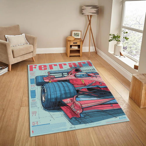 Ferrari F1 Rug Ferrari F1 Rug Formula 1 Racing Carpet for Garage