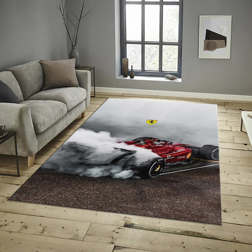 Ferrari F1 Rug, Personalized F1 Ferrari Rug