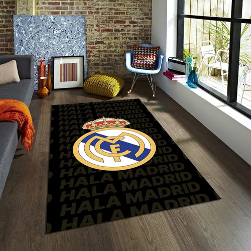 Real Madrid Rug Real Madrid Football Club Rug: Soft Velvet Gaming