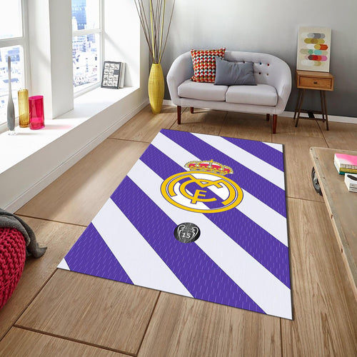 Real Madrid Rug Real Madrid Football Club Rug: Soft Velvet Gaming