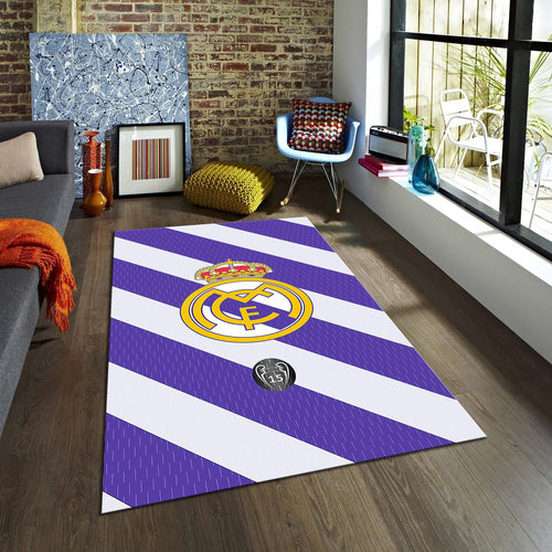 Real Madrid Rug Real Madrid Football Club Rug: Soft Velvet Gaming