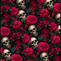 Floral Skull Area Rug: Boho Gothic Halloween Home Decor